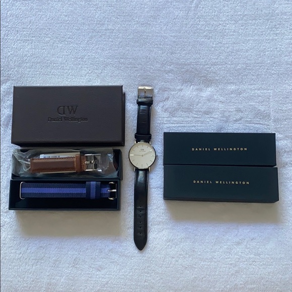 Daniel Wellington Accessories - White faced silver accents Luxe watch